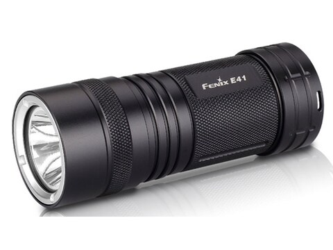 fenix 1 aa flashlight Fenix E41 Flashlight LED Requires 4 AA Batteries Aluminum Black