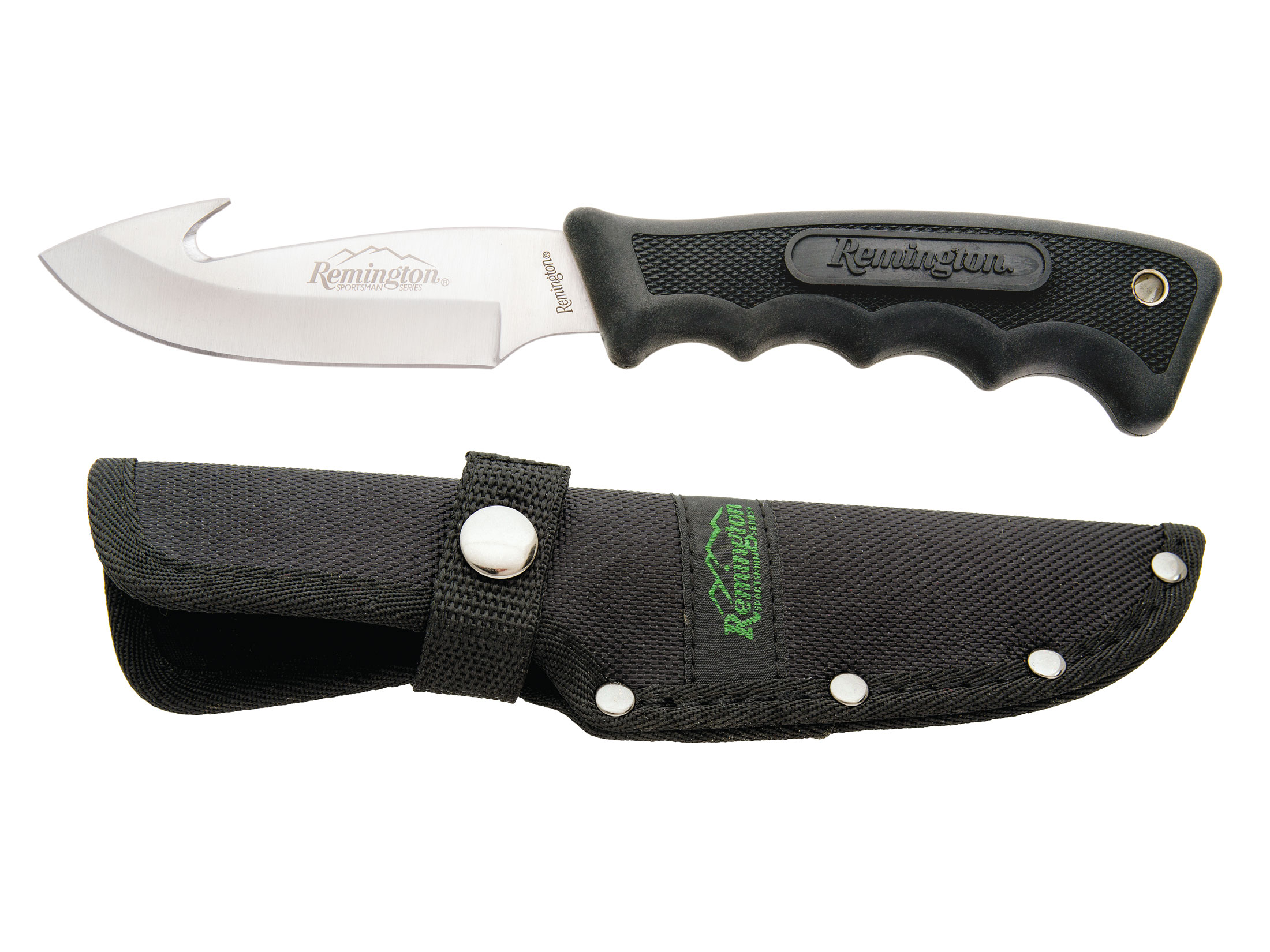 Remington Hunting Knife Gut Hook Fixed Blade Knife Black (4.5