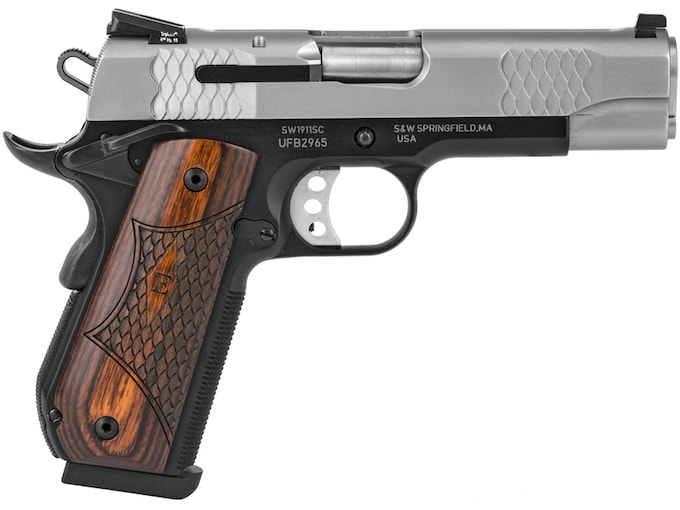 Smith & Wesson 1911SC E-Series Semi-Automatic Pistol 45 ACP 4.25" Barrel 8-Round Black Wood Grips