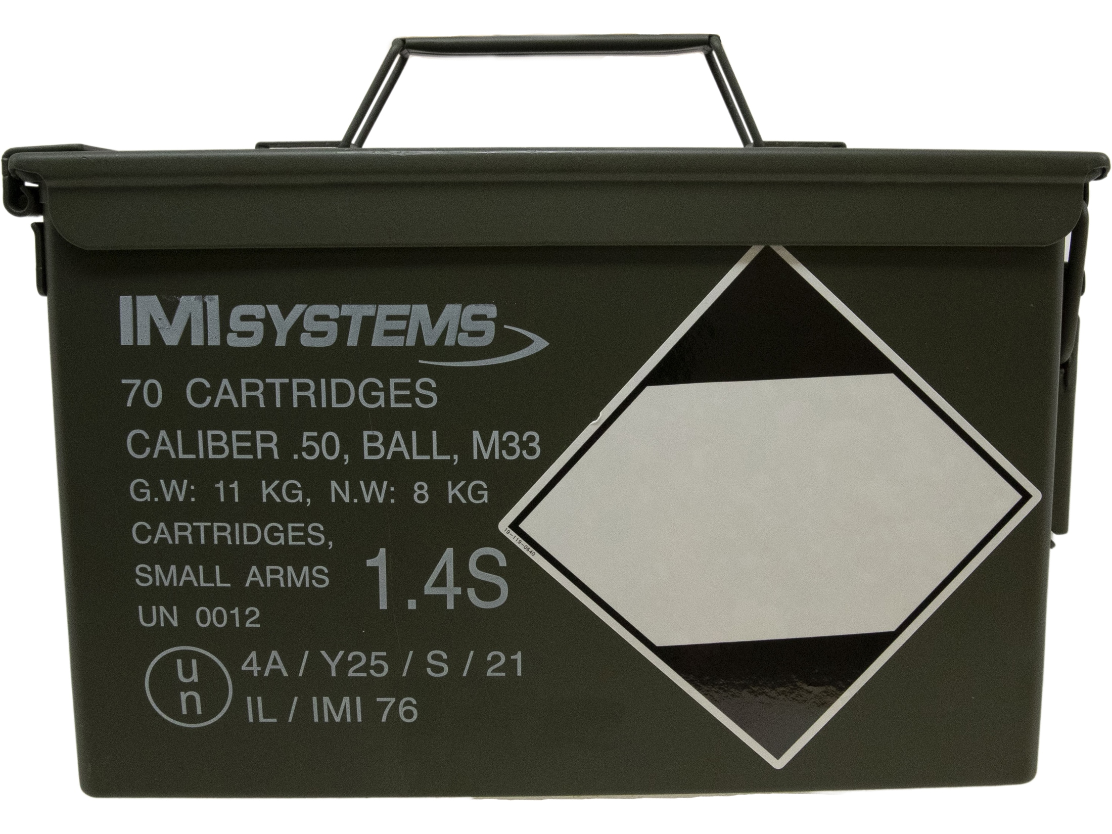 IMI Ammo 50 BMG 661 Grain M33 Full Metal Jacket (FMJ) Box of 10
