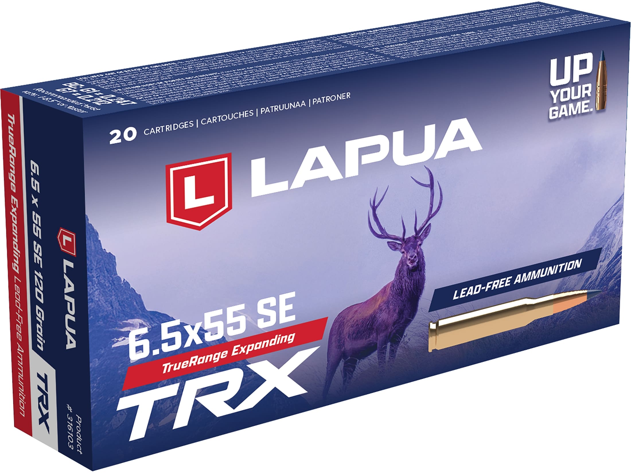 Lapua TRX 6.5x55mm Swedish Mauser Ammo 120 Grain Polymer Tip Lead Free