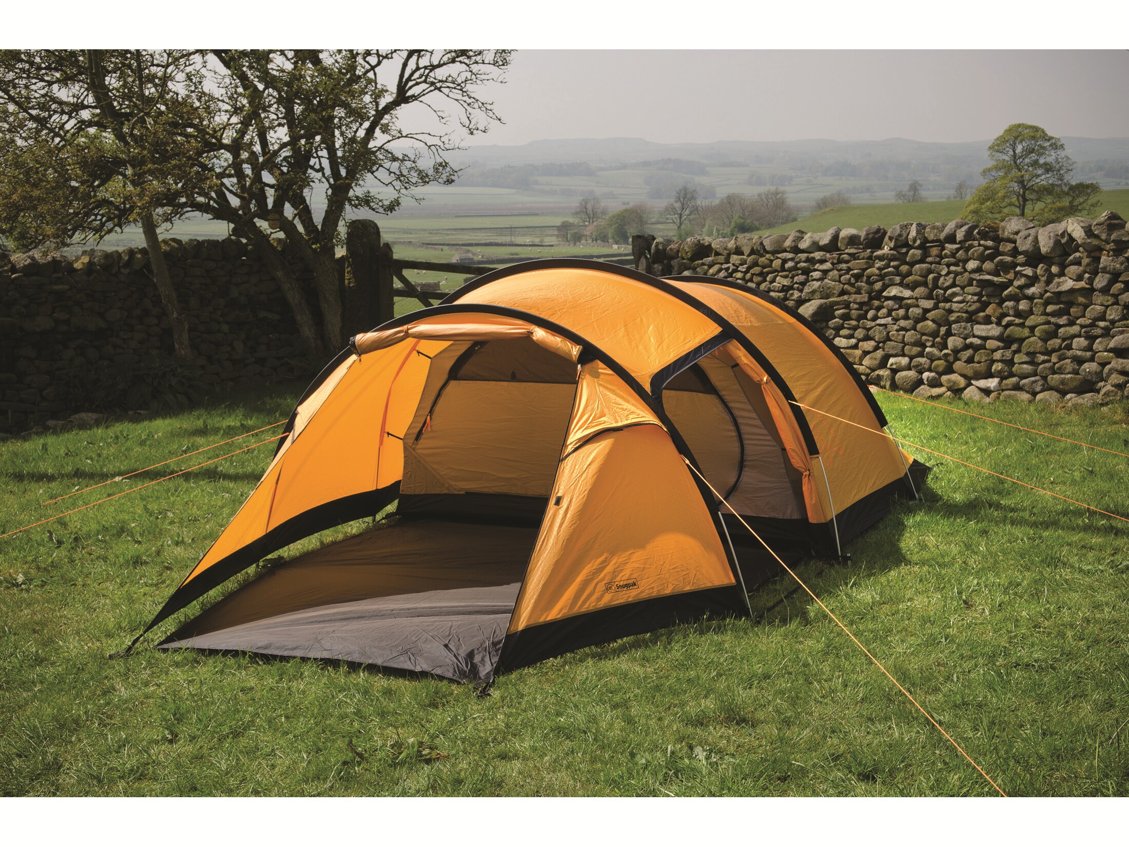 Snugpak Journey Quad 4 Person Tent 173x52 Sunburst Orange