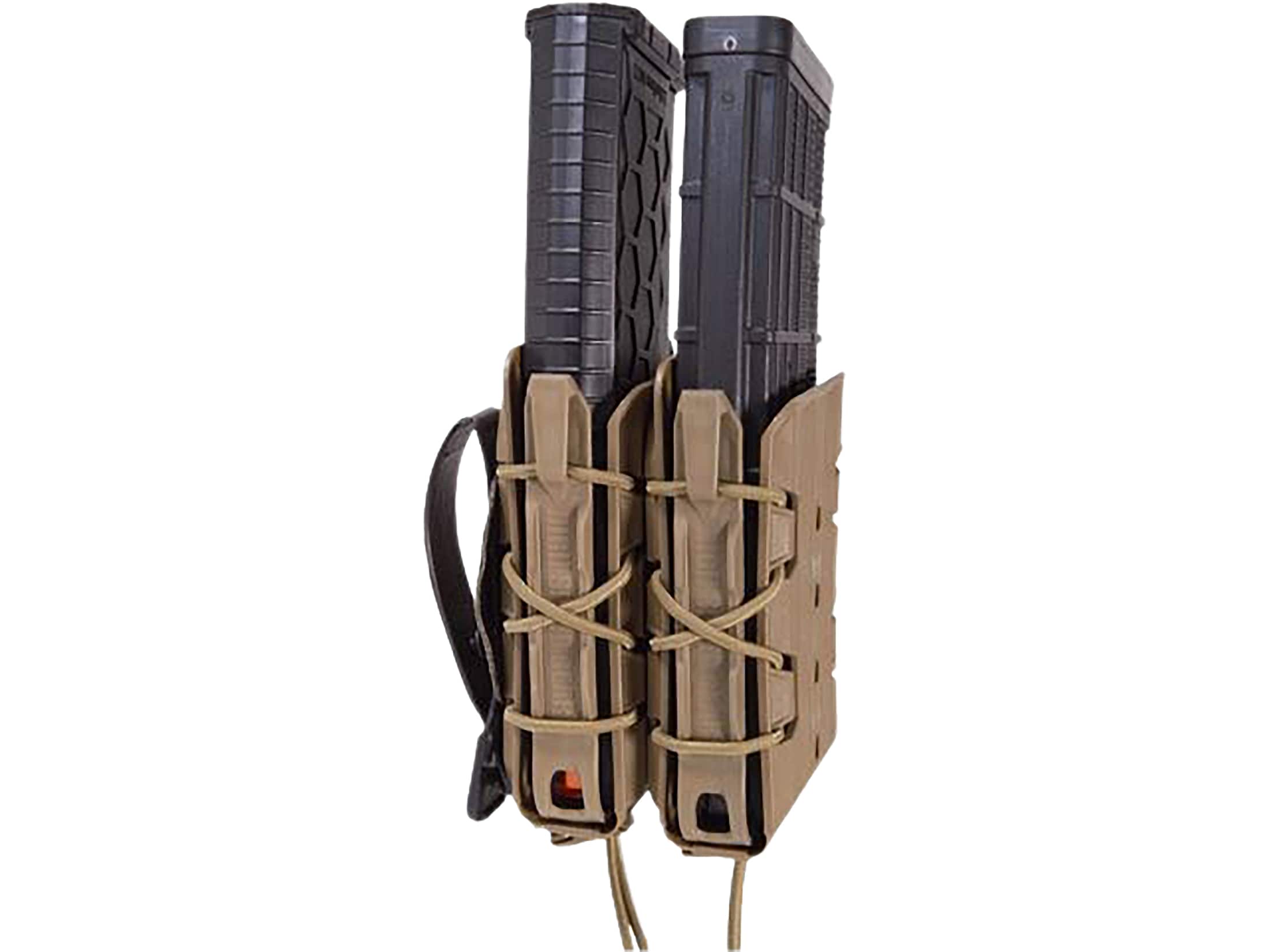 High Speed Gear X2R V2 Taco MOLLE Double Rifle Mag Pouch Polymer Black