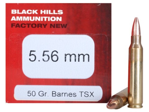 Black Hills Ammo 5 56x45mm Nato 50 Grain Barnes Tsx Hollow Point