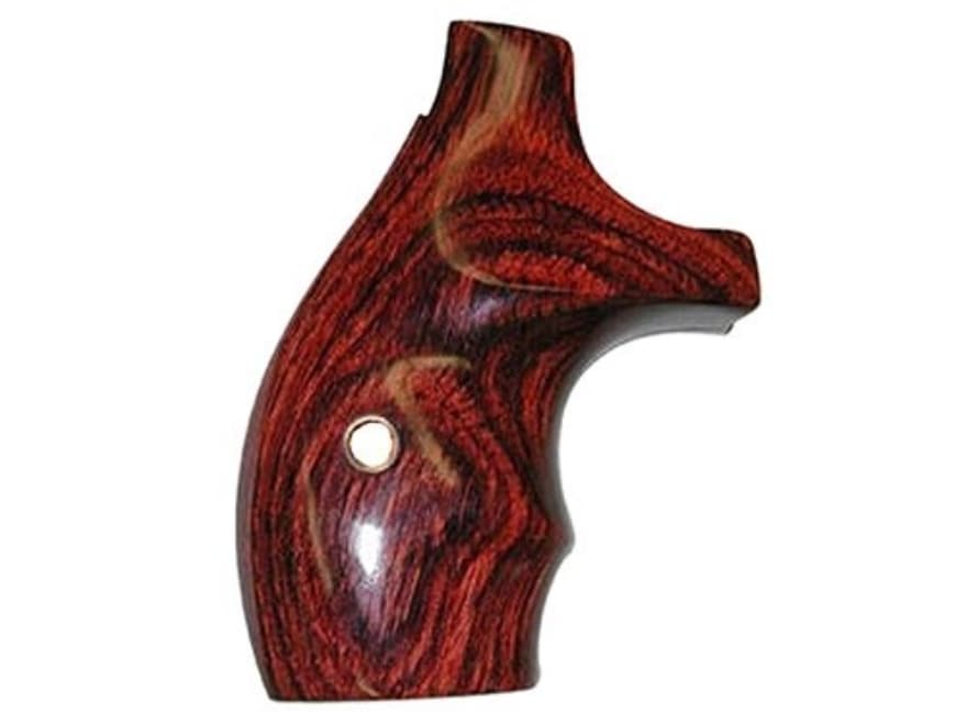 Gorgeous S&W J Frame Square Butt Grip Smooth Hardwood Opened Back Finger Groove 