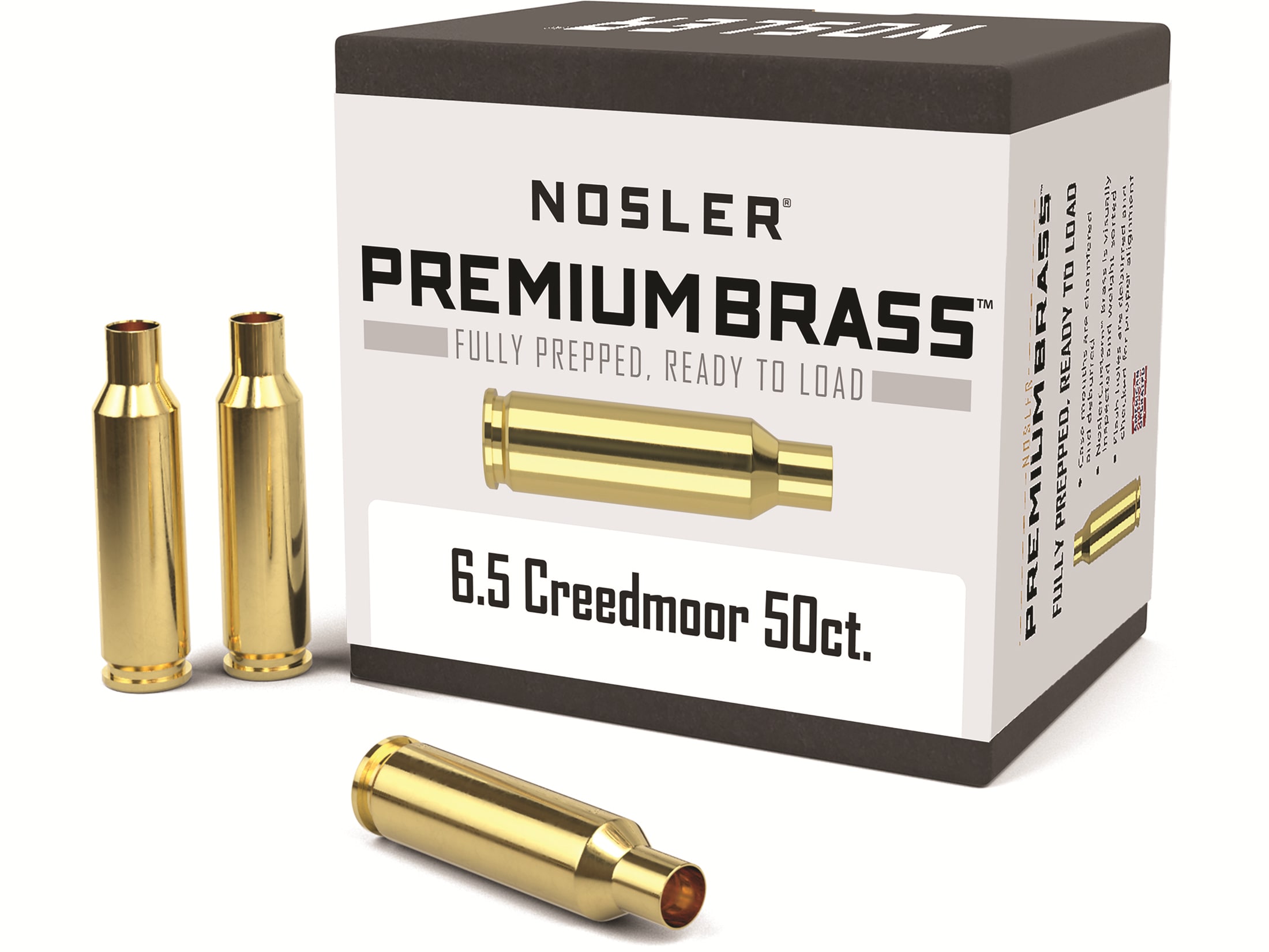 Nosler Custom Brass 6.5 Creedmoor Box of 50