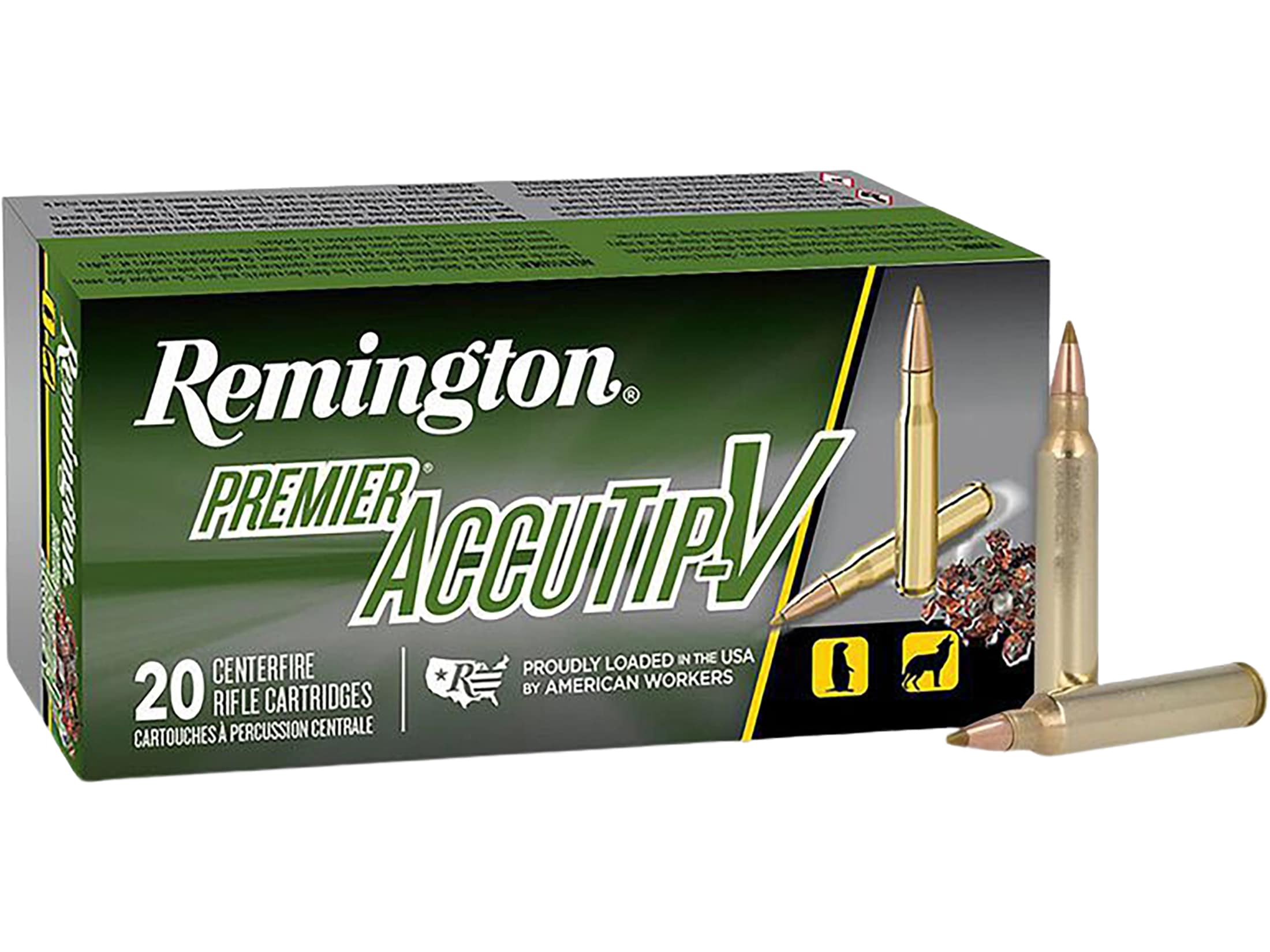 Remington Premier Varmint 204 Ruger Ammo 40 Grain Remington AccuTip Polymer Tip Case of 200 (10 Boxes of 20)