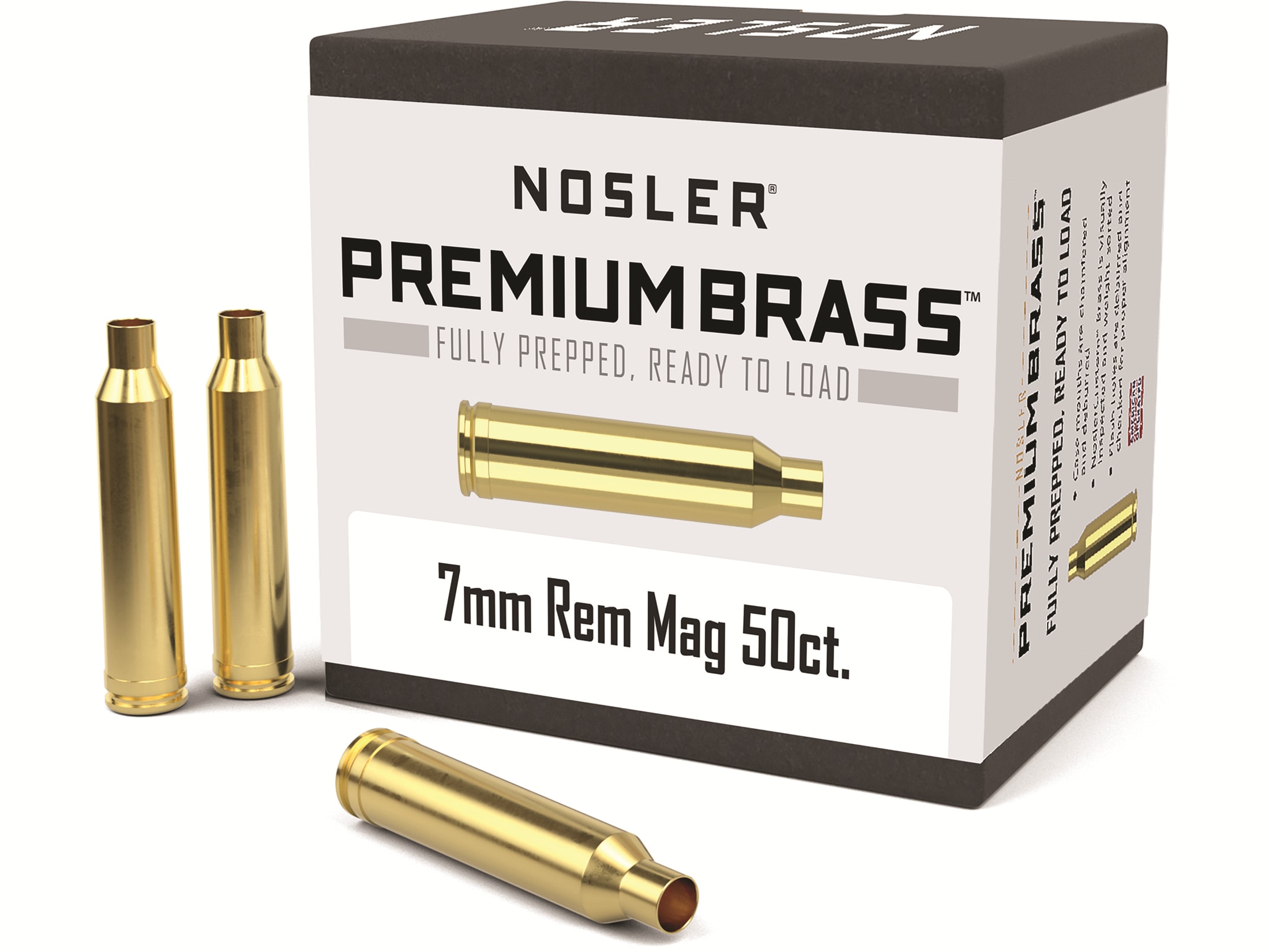Nosler Custom Brass 7mm Remington Mag Box of 50