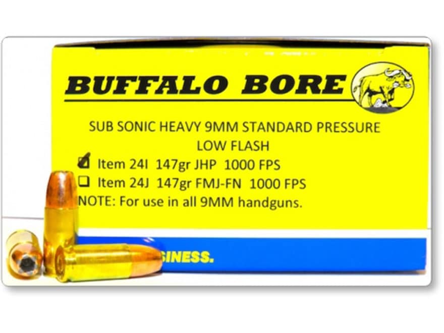 Buffalo Bore 9mm Luger Ammo 147 Grain Speer Gold Dot Jacketed Hollow