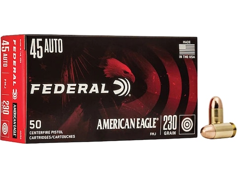 Federal American Eagle 45 ACP Ammo 230 Grain Full Metal Jacket Box of 50 Bulk