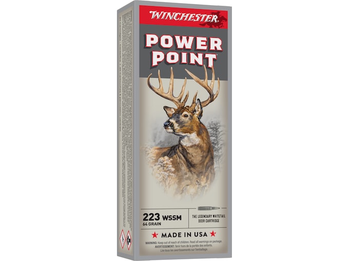 Winchester Power Point Ammo 223 Winchester Super Short Mag (WSSM) 64