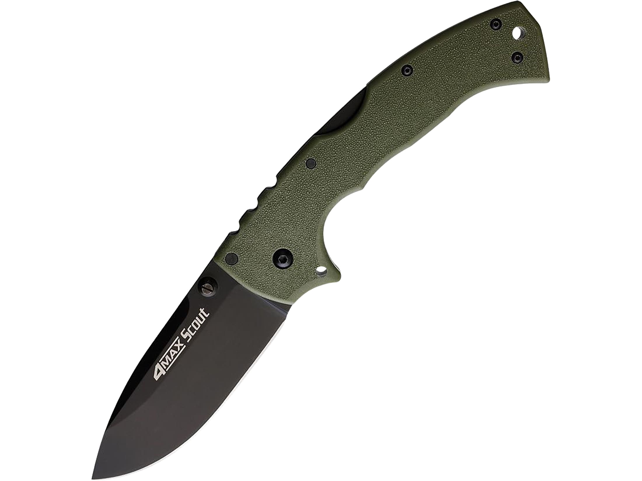 Cold Steel 4-Max Scout Pocket Knife 4 Drop Point AUS-10 Black Blade