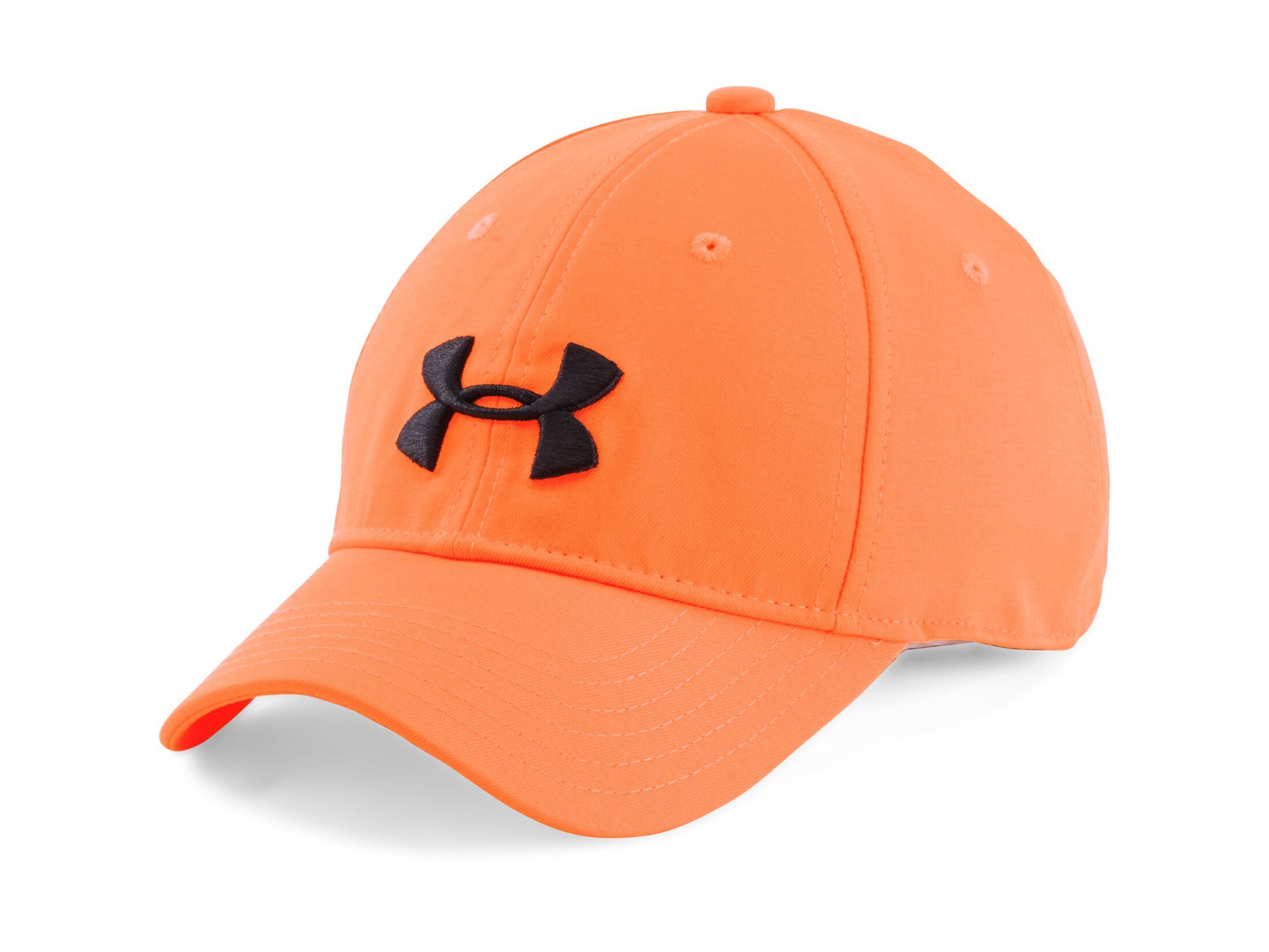 under armour blaze orange fitted hat