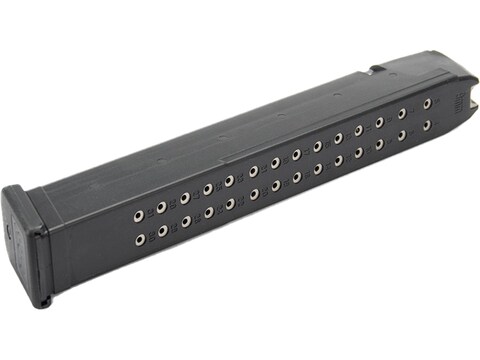 Ed Brown Magazine for Glock 17, 17L, 18, 19, 19x, 26, 34, 45, 47, 49 9mm Luger 31-Round Polymer Black