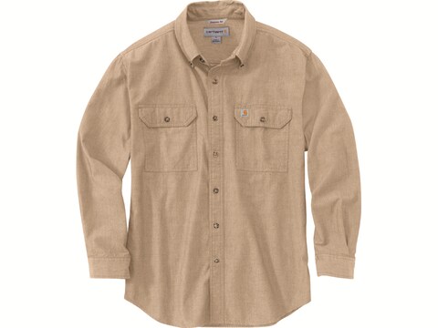 Carhartt Men's Midweight Denim Chambray Short Sleeve Button Down Work Shirt