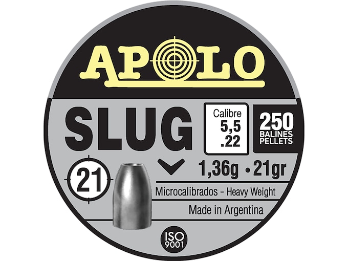 Apolo Slug Air Gun Pellets 22 Cal 28 Grain 5.5mm Hollow Point Tin of