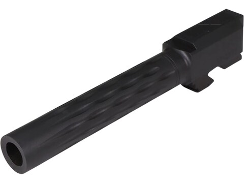 Faxon Match Series Barrel for Glock 17 Gen 1-4 9mm Luger 1 in 10" Twist Flame Fluted Non Threaded Stainless Steel Nitride