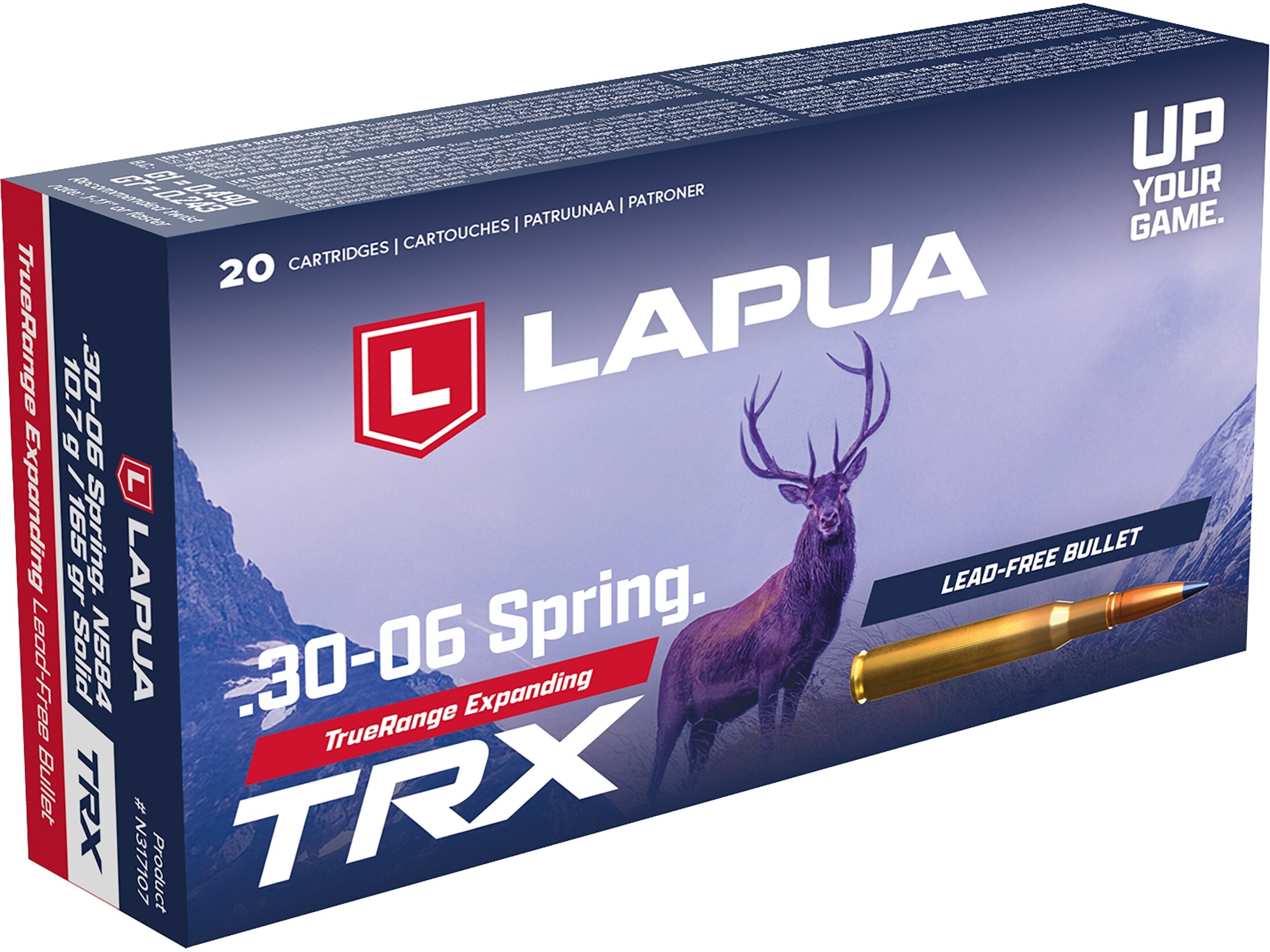 Lapua 30-06 Springfield Ammo 165 Grain Lapua TRX Polymer Tip Lead Free