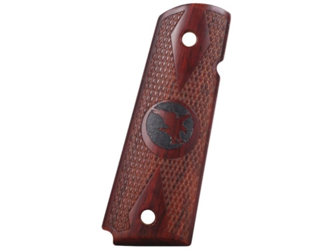 Nighthawk Custom Double Diamond Grips 1911 Government, Commander with Nighthawk Logo Checkered Cocobolo