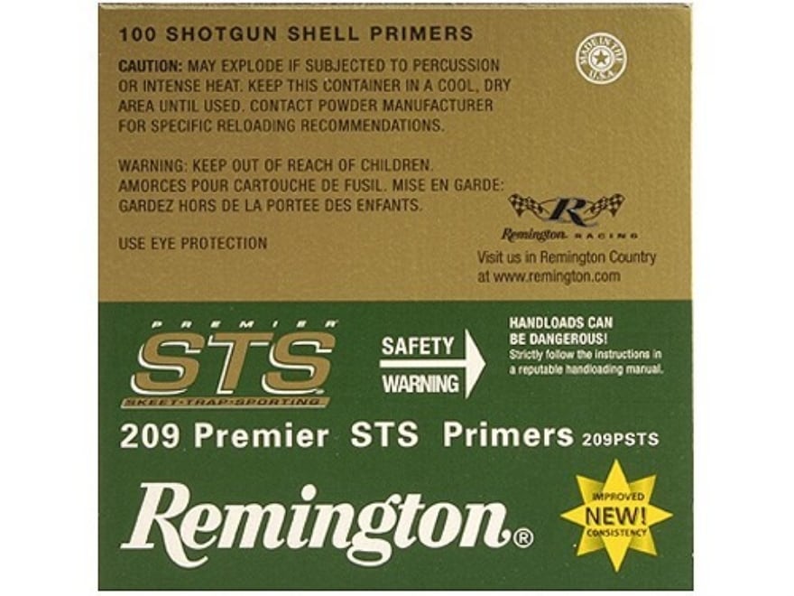 Remington Premier STS Primers #209 Shotshell Box of 1000 (10 Trays of