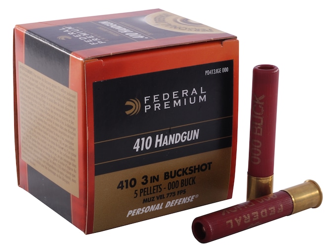 Federal Premium Personal Defense Ammo 410 Bore 3 #4 Buckshot 9 Pellets