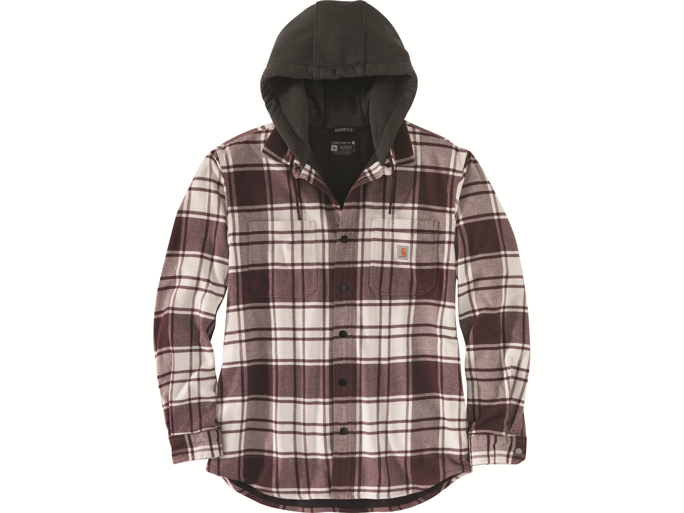 Carhartt Men s Rugged Flex Relaxed Fit Flannel Fleece Lined Hooded