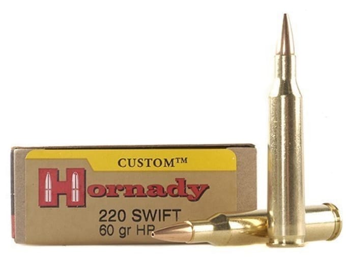 Hornady Custom Ammo 220 Swift 60 Grain Jacketed Hollow Point Box of 20