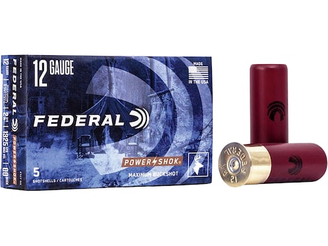 Sierra Electronics, FEDERAL CLASSIC HI-BRASS SHOTSHELLS 12 GA. 2 3/4 IN.  MAX. DRAM EQ. 9 PELLETS 00 BUCK SHOT - BOX OF 5, AMMUNITION & RELOADING  BULLETS