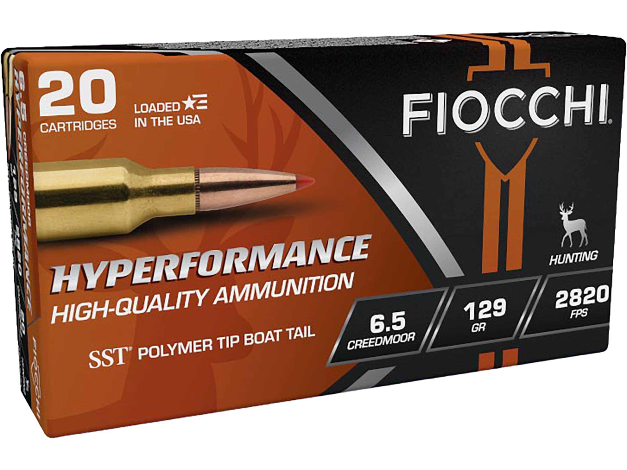 Fiocchi Extrema Ammo 6.5 Creedmoor 129 Grain Hornady SST Polymer Tip