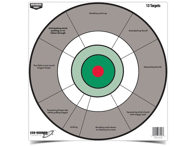 Birchwood Casey Eze-Scorer Handgun Trainer 12 Target 13PK