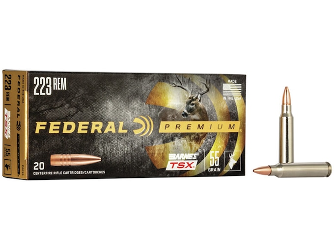 Federal Premium Ammunition 223 Remington 55 Grain Barnes TSX Box of 20
