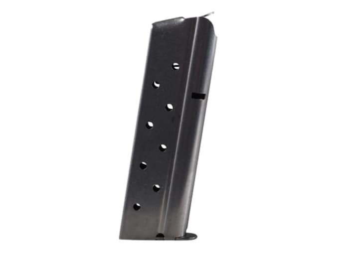 Metalform Magazine 1911 Government, Commander 40 S&W 8-Round Stainless Steel Matte Flat Follower Welded Base