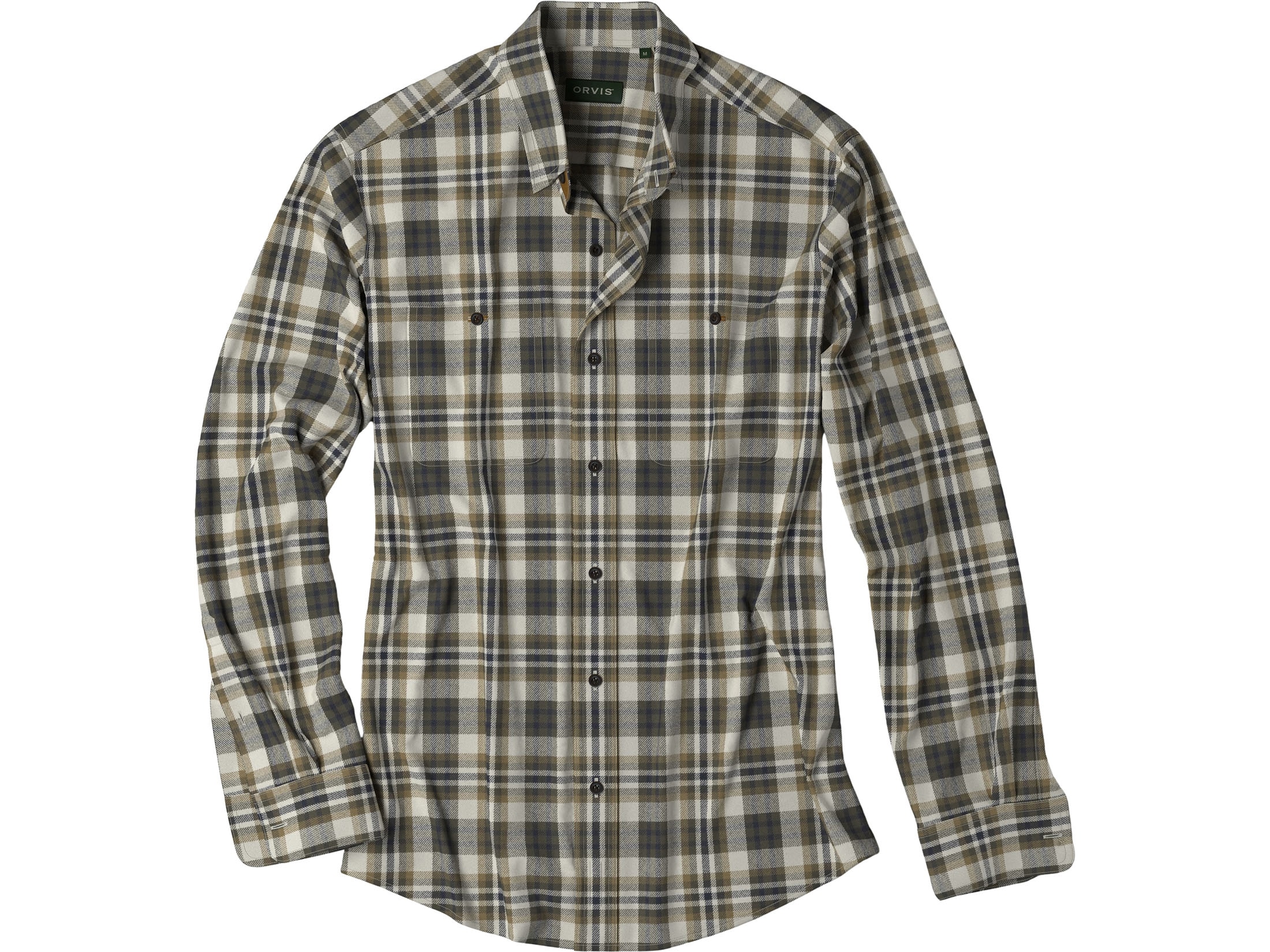 Orvis Men's Perfect Flannel Shirt Dark Navy/Tarragon XL