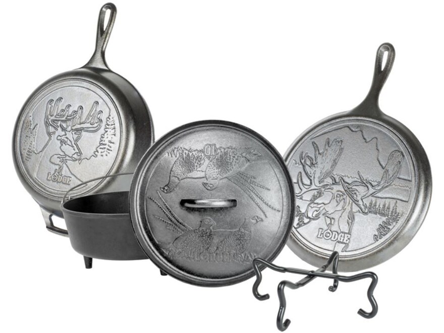 Cast Iron Cookware Lodge Wildlife Series Skillet 13.25 Turkey