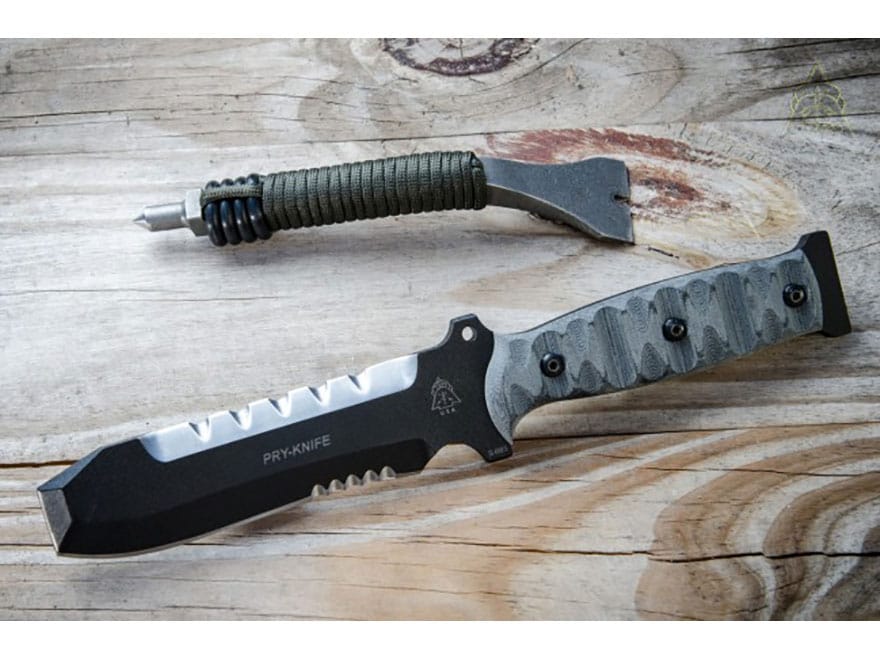 TOPS Knives Pry Knife PPP Tool Combo 5160 Alloy Blade Black TOPS Knives Pry Knife PPP Tool Combo 5160 Alloy Blade Black