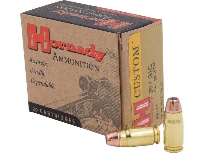 Hornady Custom Ammo 357 Sig 147 Grain XTP Jacketed Hollow Point Box of