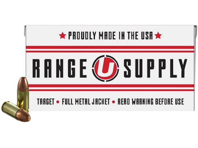 Underwood Range Supply Ammunition 9mm Luger 124 Grain Full Metal Jacket Box of 50
