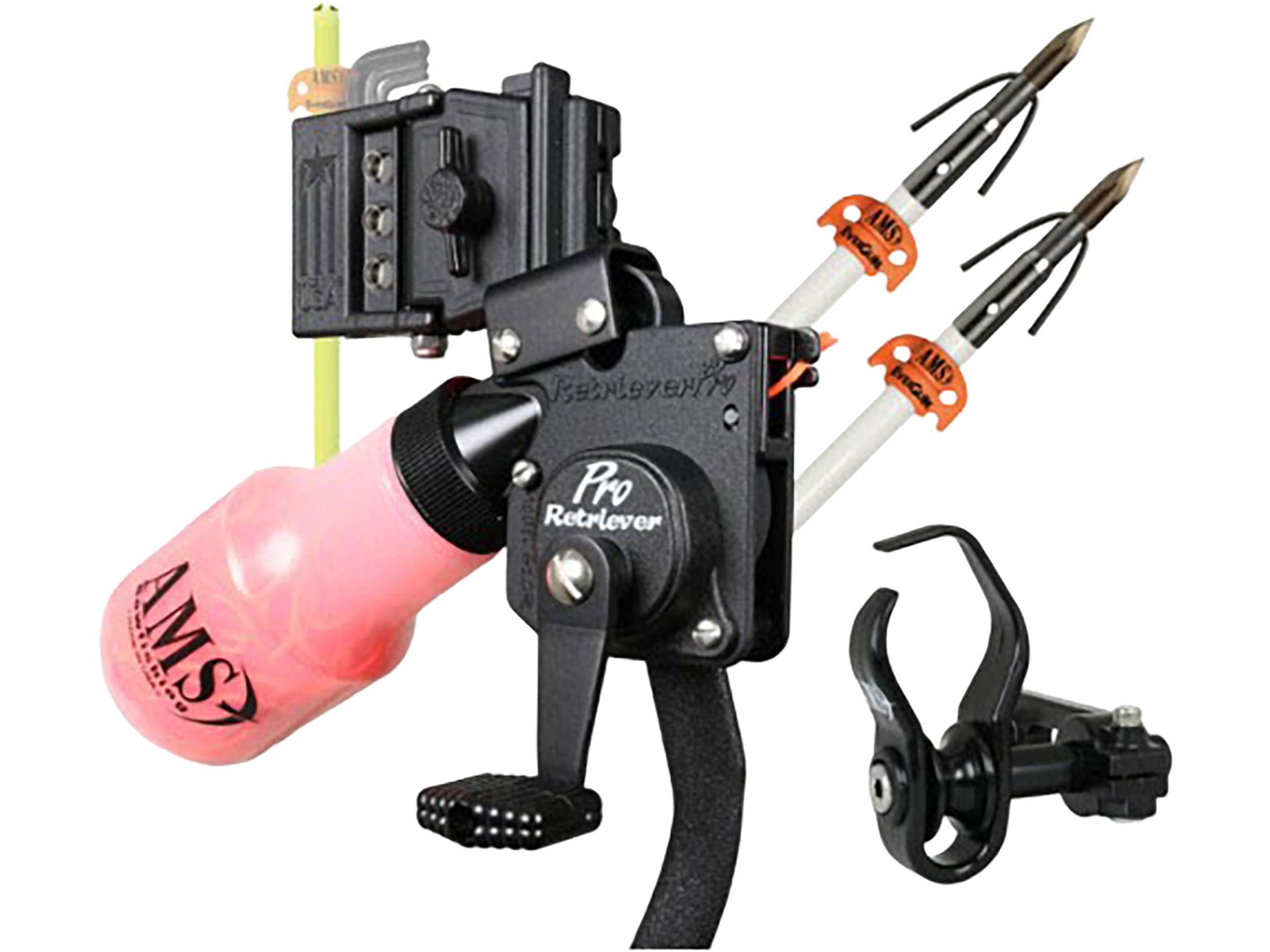 archery fishing reel left hand AMS Retriever Pro Light and more durable than standard reels surwolf Compoundbow Bowfishing Kit 20-70lbs
