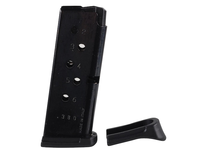 Ruger Magazine Ruger LCP 380 ACP 6-Round Steel Blue with Finger Rest