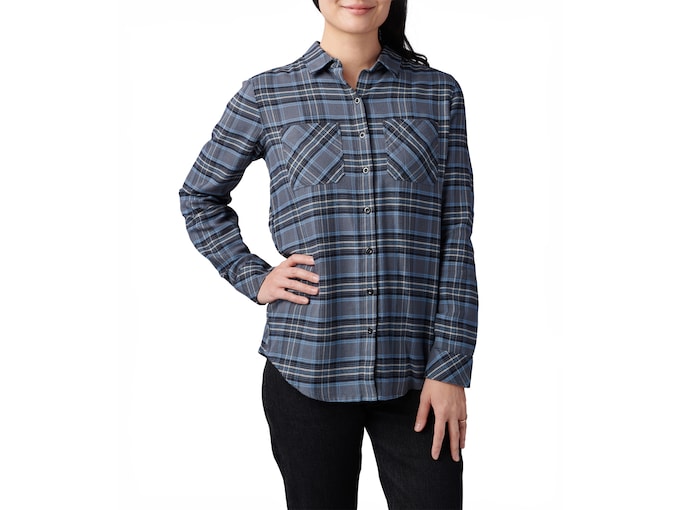 5.11 Women's Ruth Long Sleeve Flannel Shirt Volcanic Plaid XL