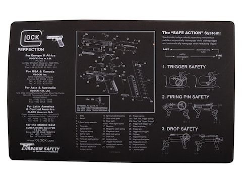 Glock Gunsmith S Gun Cleaning Maintenance Mat 11 X 17