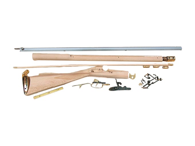 Traditions Kentucky Muzzleloading Rifle Unassembled Kit 50 Caliber Percussion 1 in 66" Twist 33.5" Barrel in the White
