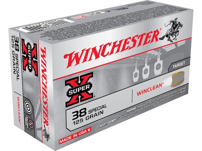 Winchester Winclean Ammo 38 Special 125 Grain Jacketed Soft Point Box