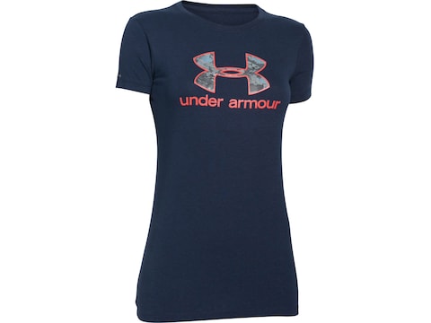 Under Armour Women's UA Camo Fill Logo T-Shirt Short Sleeve Cotton