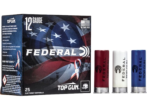 Federal Top Gun Wounded Warrior 12 Gauge Ammo 2-3/4" #8 Lead Shot 1-1/8 oz Case of 250 (10 Boxes of 25)