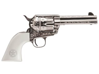 Cimarron Firearms Texas Rangers Revolver 45 Colt (Long Colt) 4.75" Barrel 6-Round Nickel Ivory image