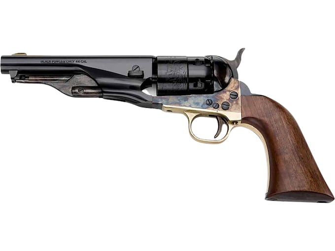 Pietta 1860 Army Sheriff Black Powder Revolver 44 Caliber 5.5" Barrel Case Hardened Steel Frame Blue