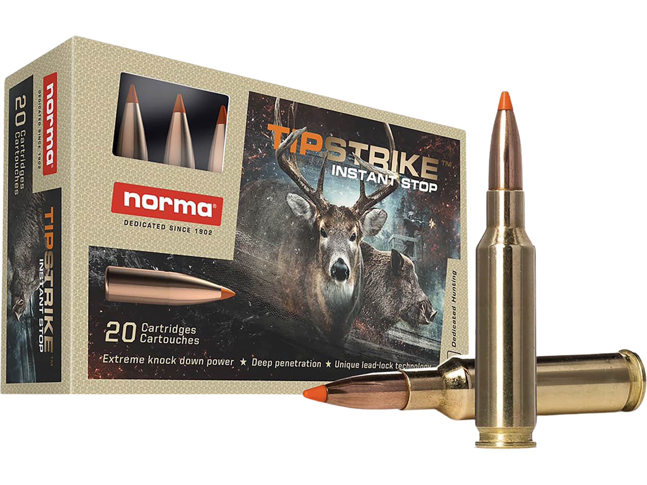 Norma Tipstrike 6.5x55mm Swedish Mauser Ammo 140 Grain Polymer Tip Box