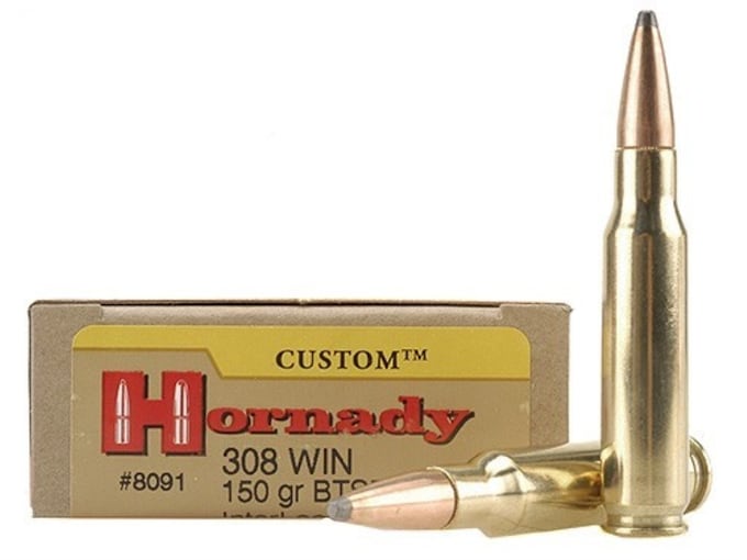 Hornady Custom Ammo 308 Winchester 150 Grain InterLock Spire Point