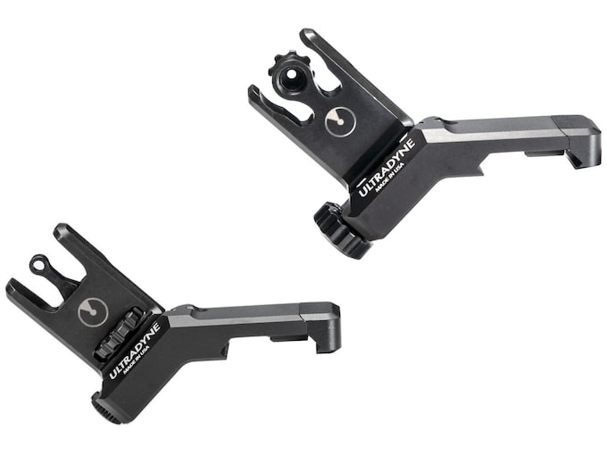 Ultradyne C2 Offset Sight Set Flip-Up Aperture Front, Flip-Up Rear AR-15 Aluminum Black